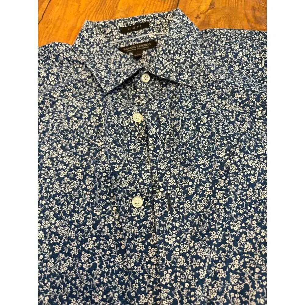 Sz L - Men’s Banana‎ Republic Slim Fit Shirt